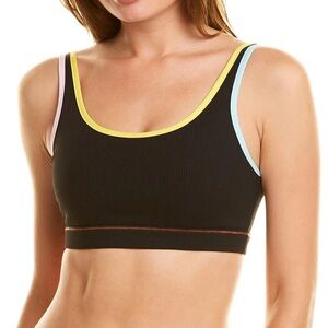Solid & Striped Sport High Tide Ribbed Bra Blackout Multi